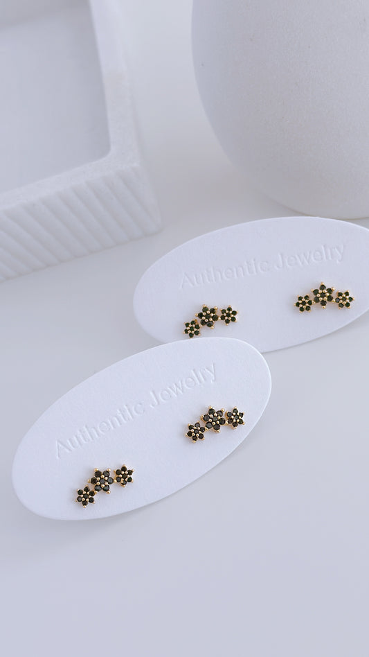 Evelia Black Earrings