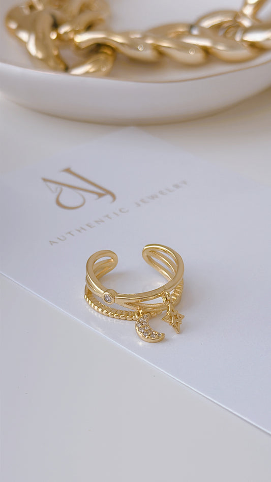 Moon Star Rings
