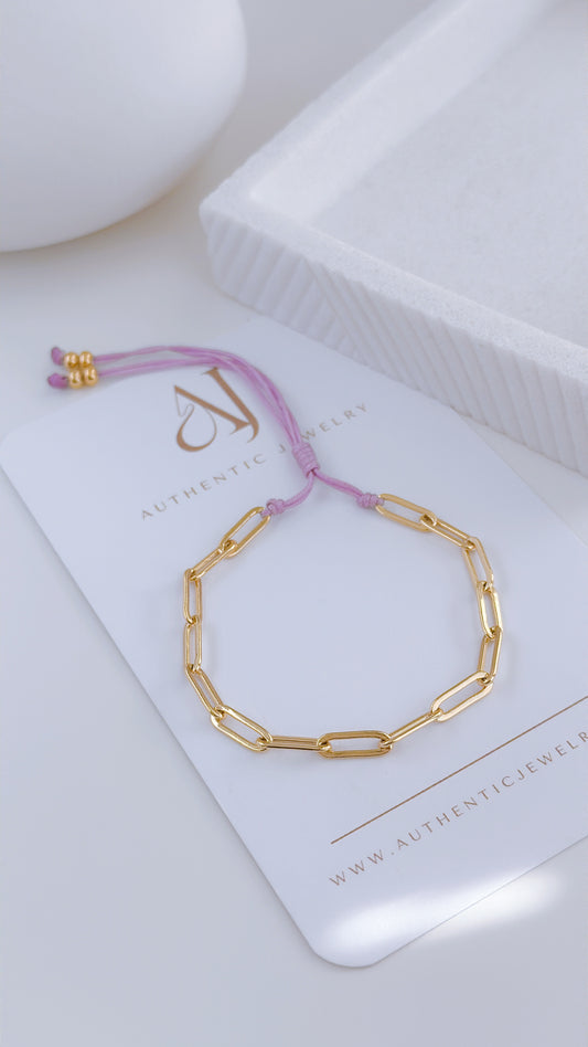 Purple Paper Clip Bracelets