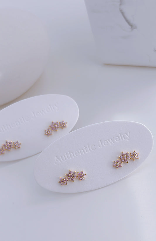 Evelia Purple Earrings