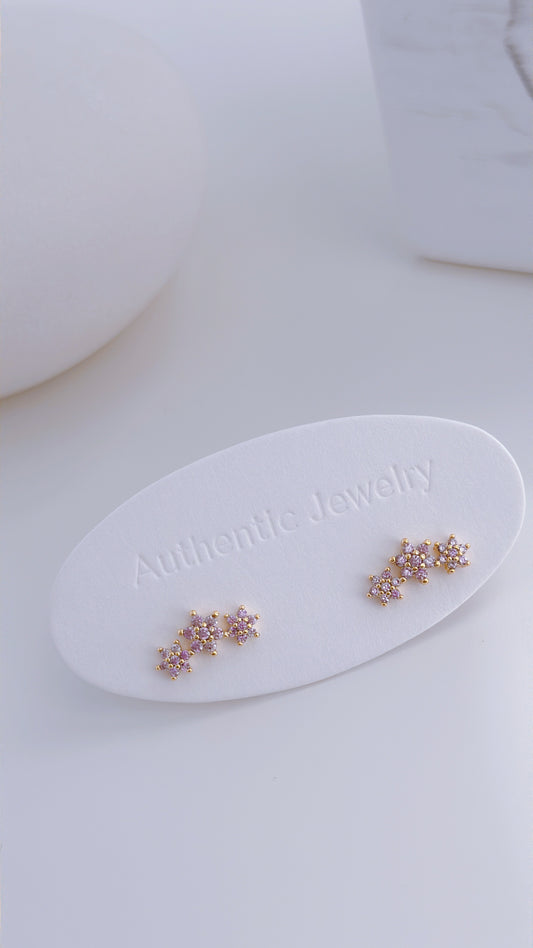 Evelia Purple Earrings