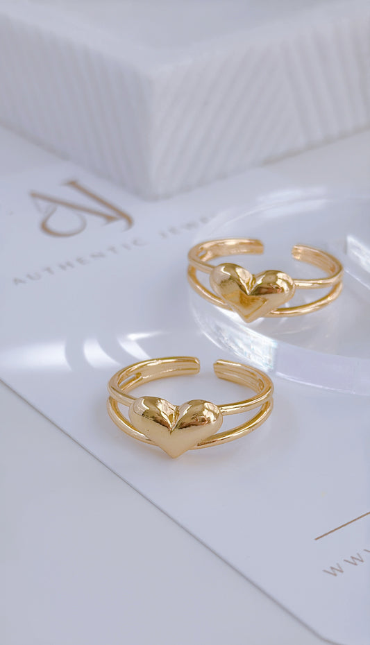 Chunky Heart Rings