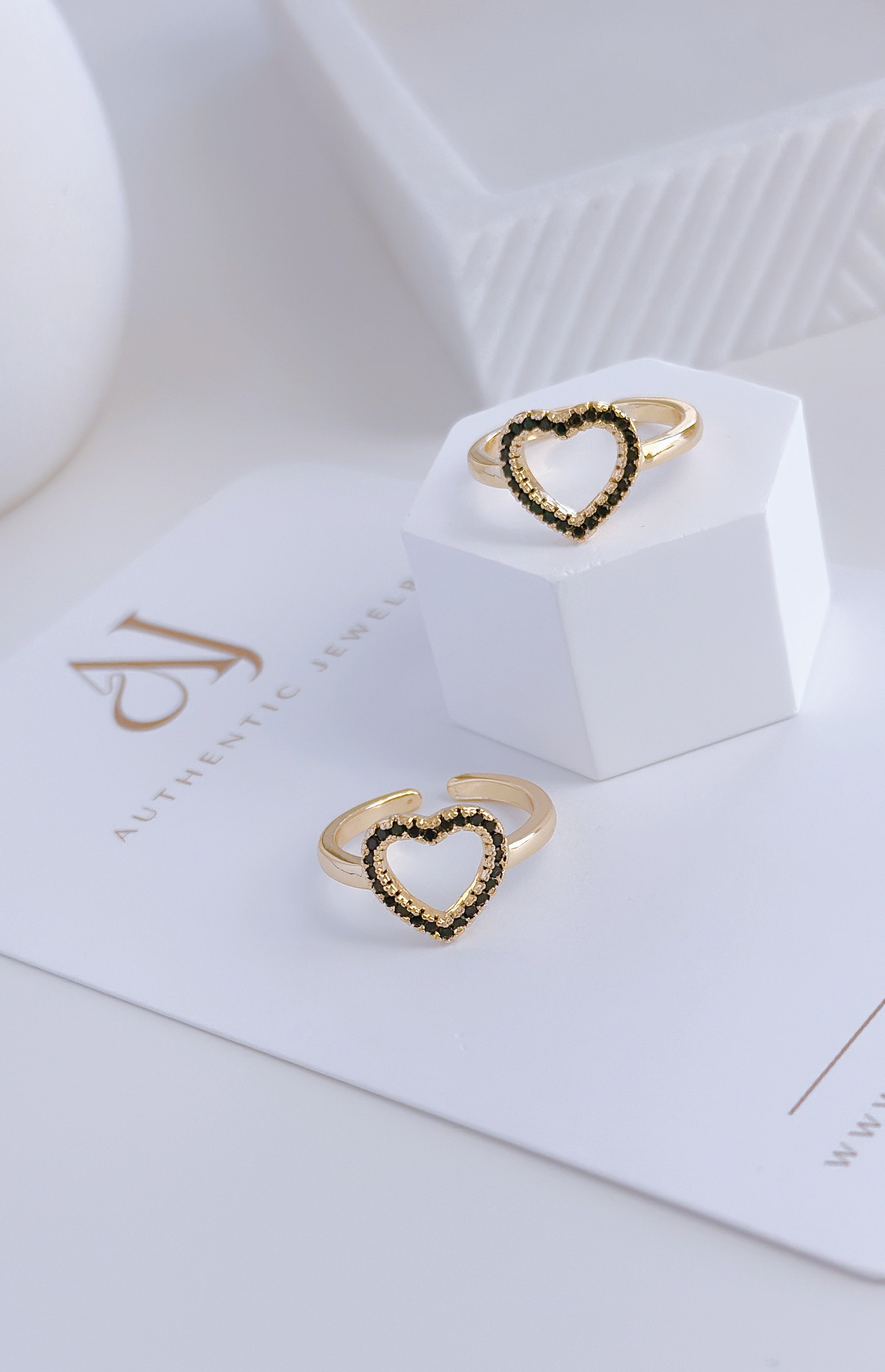 Heart Black Rings