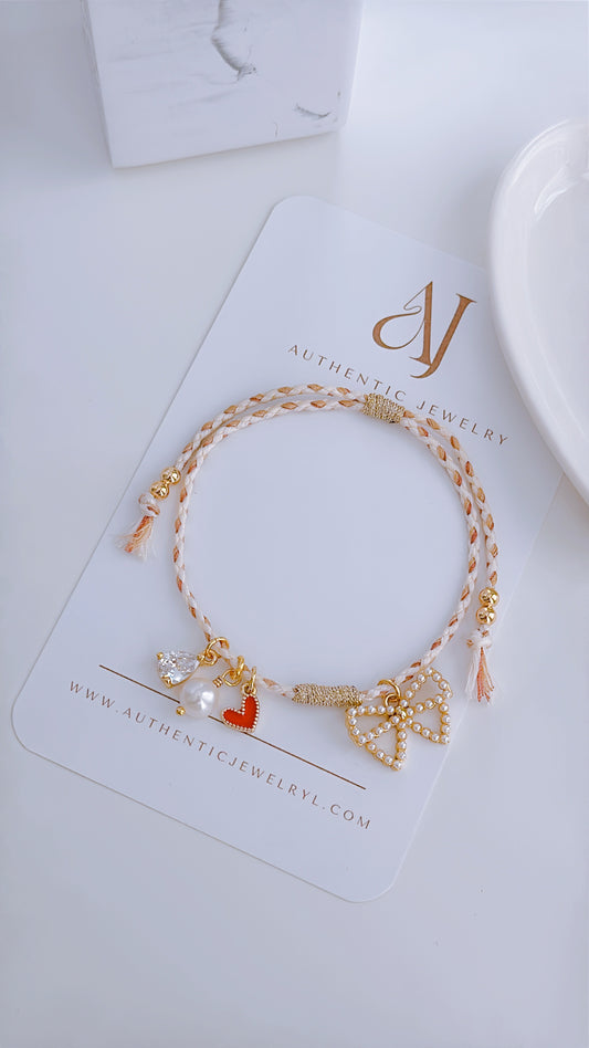 Amira Bow Heart Bracelets